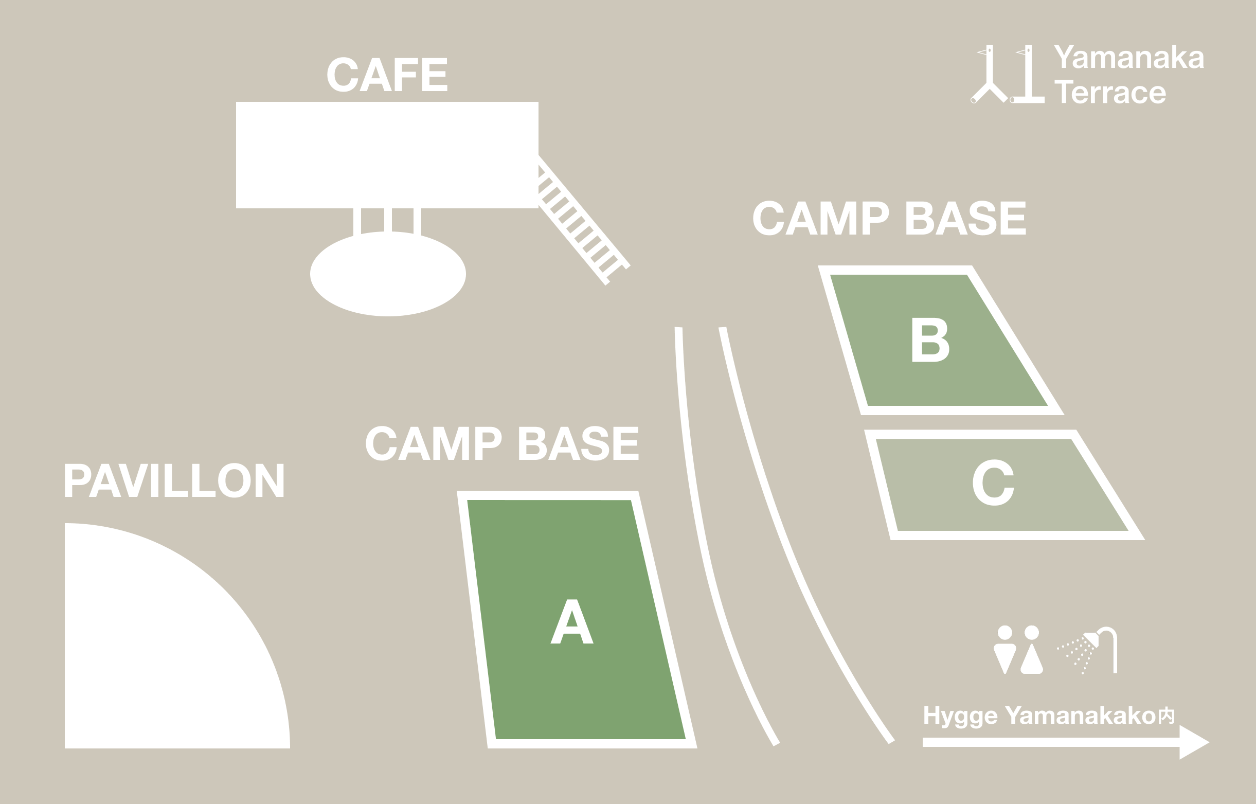 ベースキャンプの区画マップ